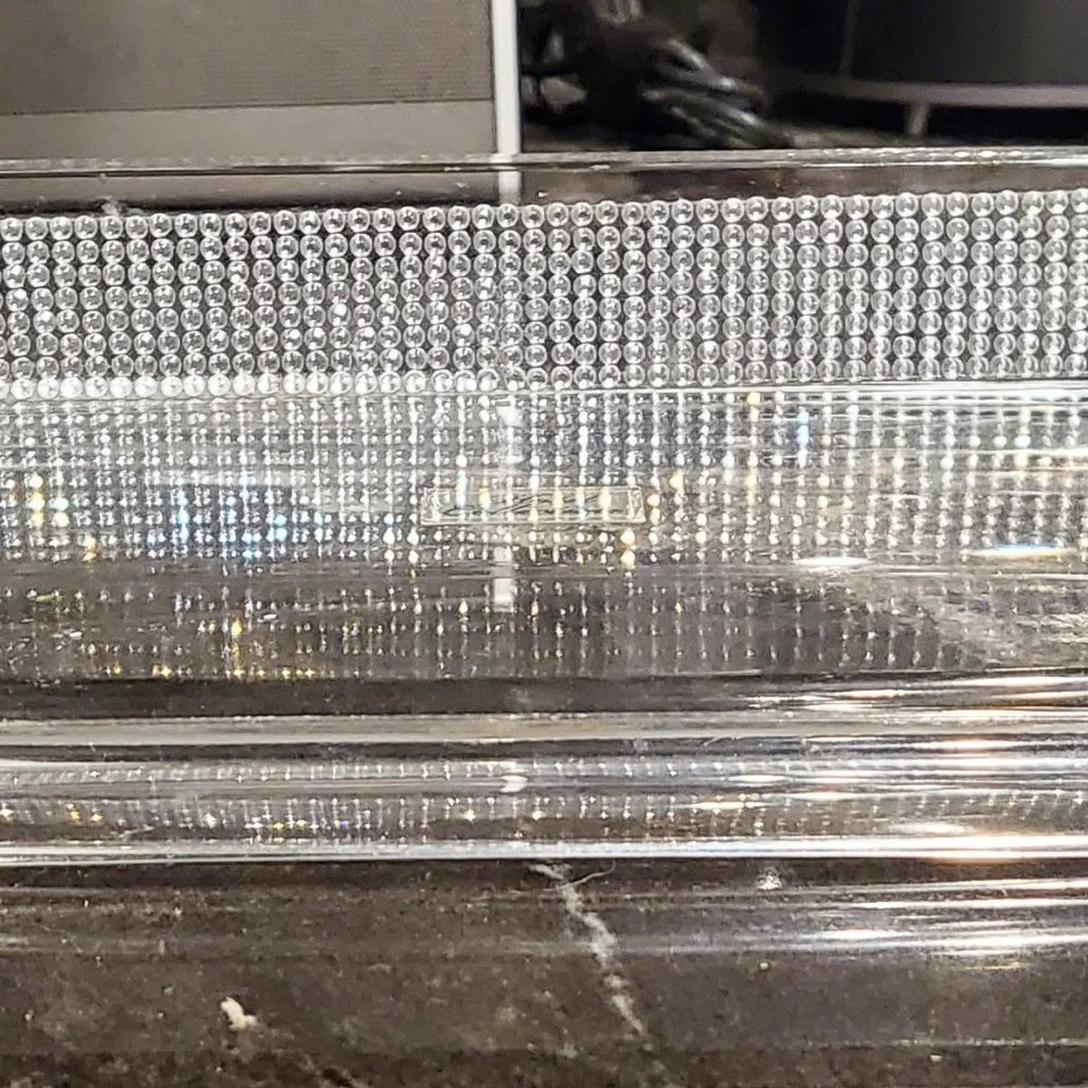 Hotel Collection Clear Vanity Tray with Rhinestones